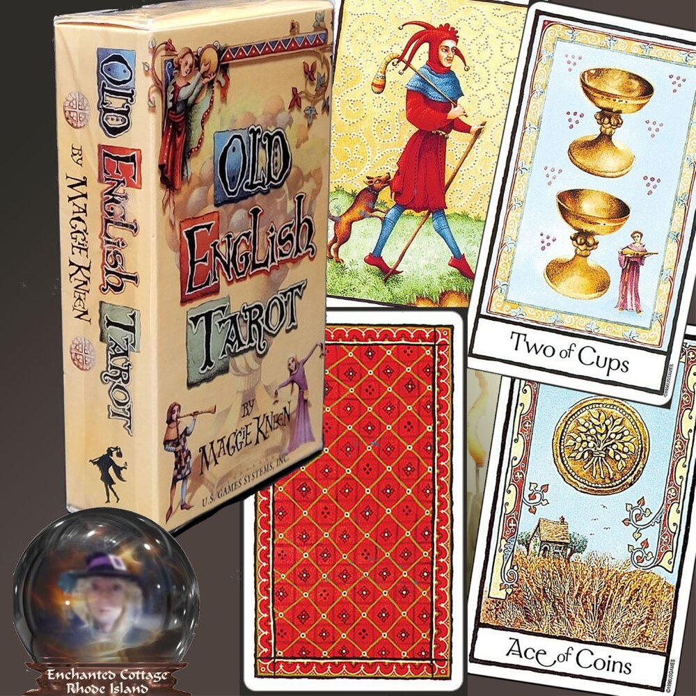 OLD ENGLISH TAROT DECK Booklet + 78Cards MAGGIE KEEN Authentic USGS New Sealed
